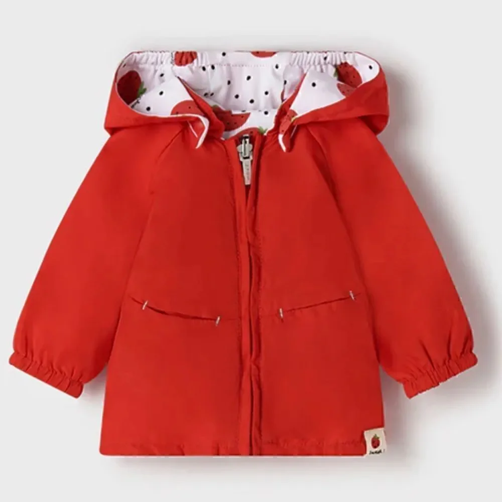 Mayoral New With Tags Strawberry Reversible Windbreaker Jacket NWT Sz. 6-9 M
